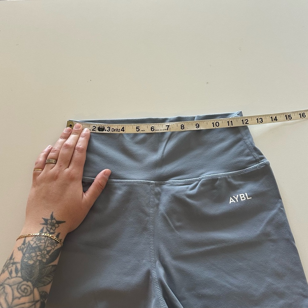 AYBL Core Shorts Gym Lifting Grey High Rise Waisted M - Picture 3 of 6